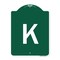 Signmission Designer Series Sign-Sign W/ Letter K, Green & White Aluminum Sign, 18" x 24", GW-1824-22944 A-DES-GW-1824-22944 - alternate 1